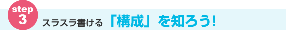 スラスラ書ける「構成」を知ろう!