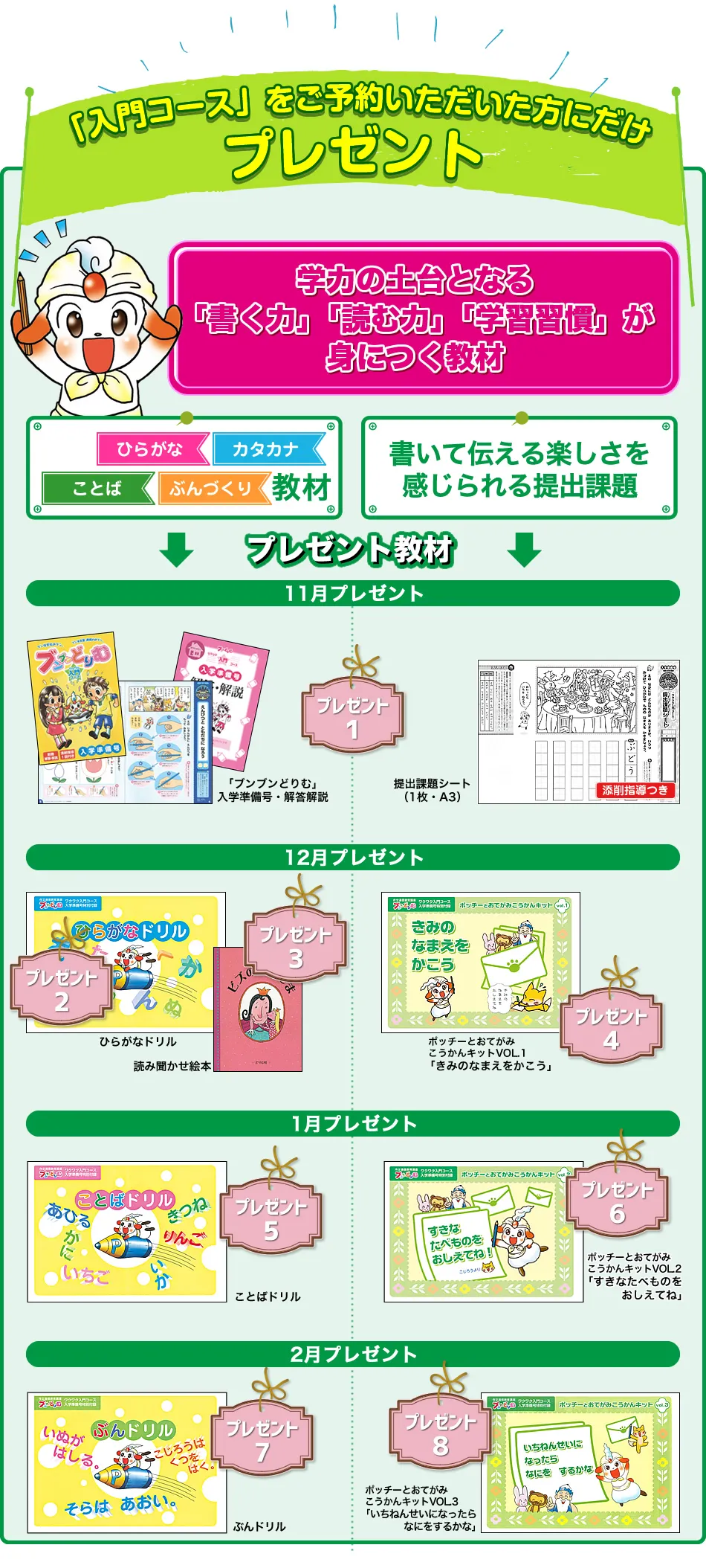 入門コースをご予約いただいた方だけプレゼント