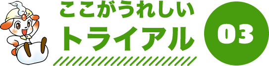 トライアル3つの魅力3